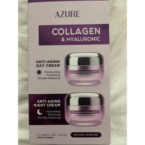Azure‎ Collagen & Hyaluronia Anti aging night/day cream combo 1.69oz